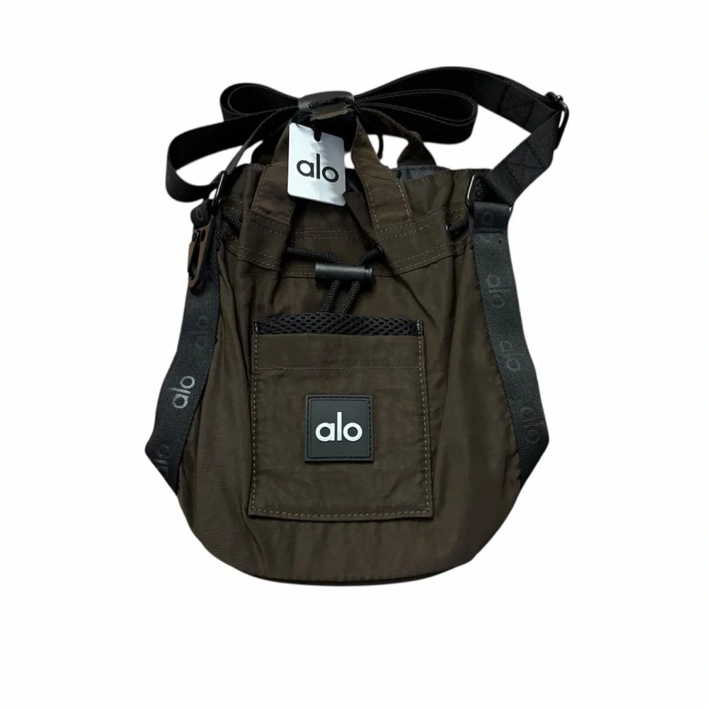 🖤 Alo Yoga | Bucket Bag | Brown + Black | New With Tags | EXCELLENT